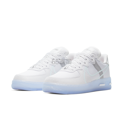 【新品】Nike 耐克 Air Force 1 React QS 男子运动鞋 骨白冰蓝配色