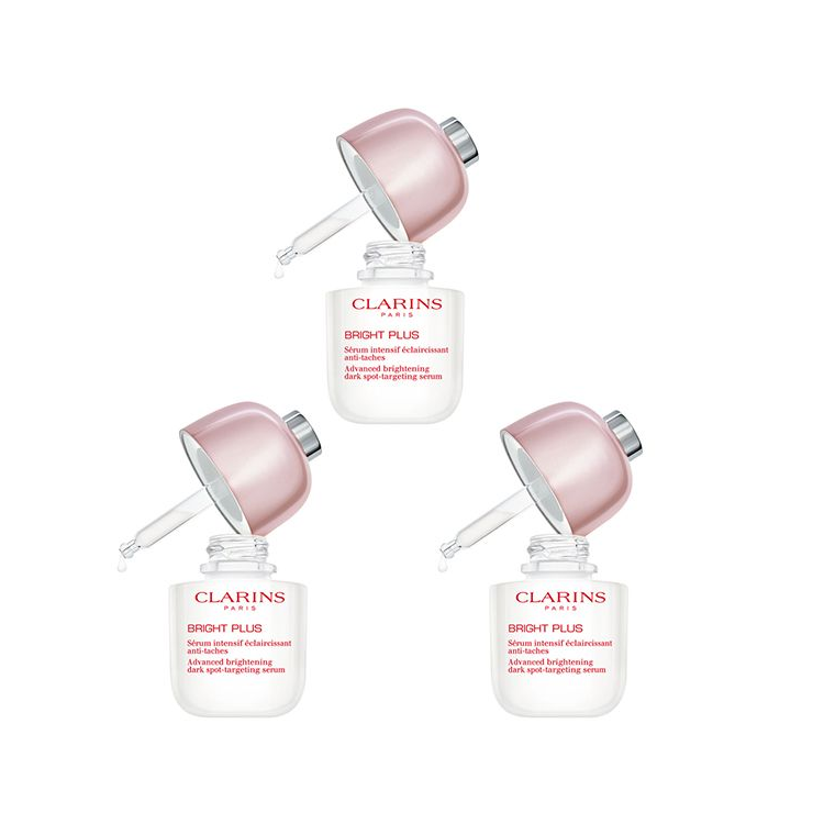 【中国香港仓直邮+5.3折】Clarins 娇韵诗 光芒小瓷瓶透亮焕白淡*精华 30ml x 3