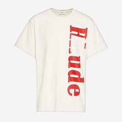 RHUDE 品牌印花圆领平纹针织棉T恤