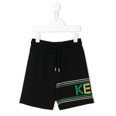 KENZO KIDS logo印花运动短裤