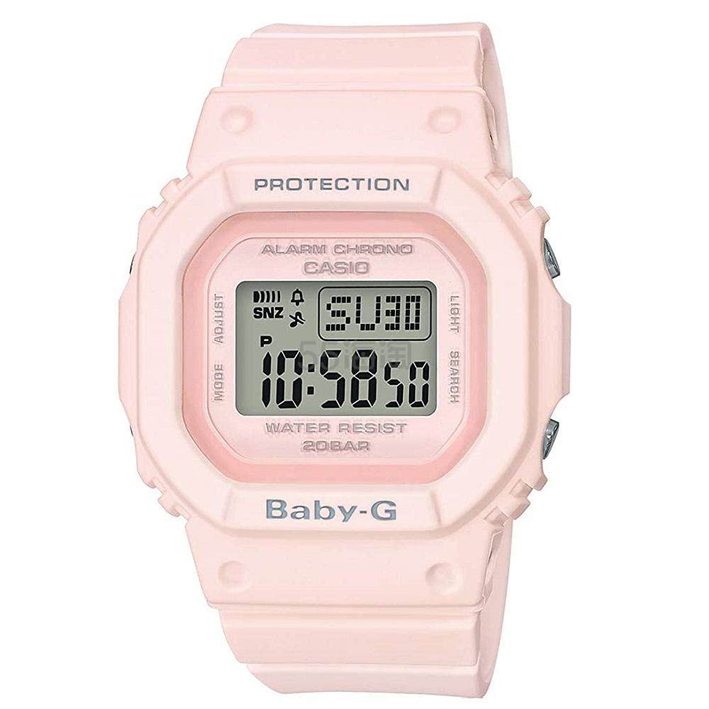 3件92折中亚prime会员casio卡西欧babyg日本樱花粉石英女表bgd5604er