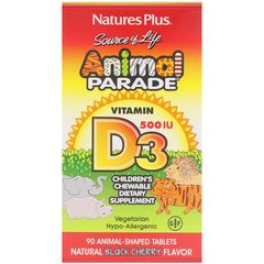 Nature's Plus 维生素 D3 片 500IU 黑樱桃味 90片