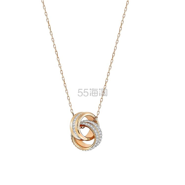 【中亚Prime会员】Swarovski 施华洛世奇 立体编结双环水晶项链