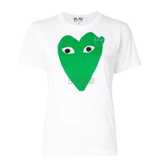 COMME DES GARÇONS PLAY logo心形印花*T恤