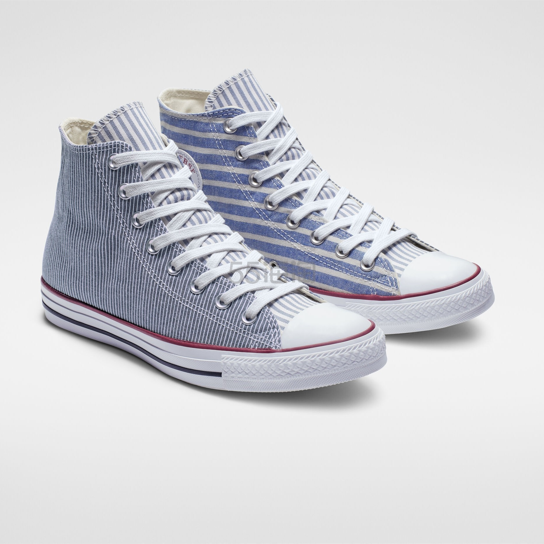 Converse 匡威 All Star 牛仔蓝色条纹高帮鞋