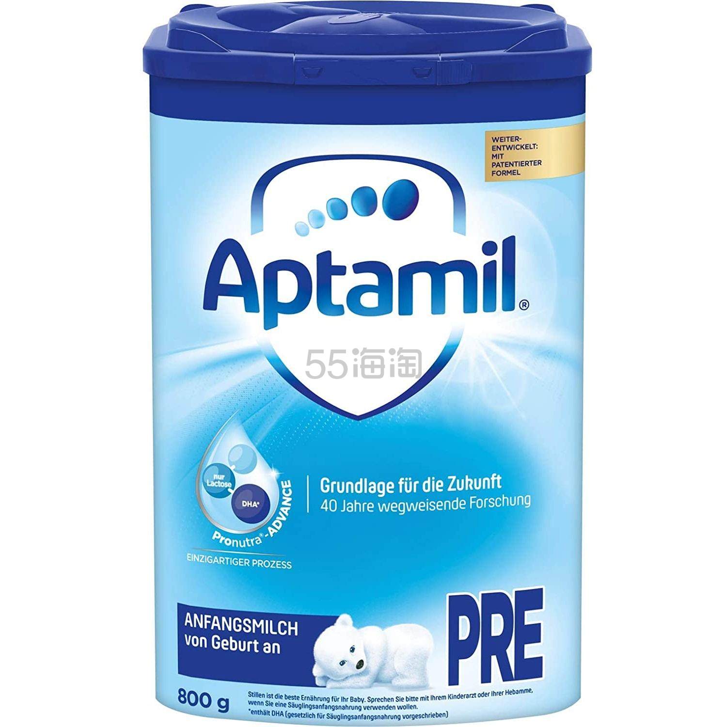 3件9.2折！【中亚Prime会员】Aptamil 爱他美 Pre 段新生儿配方奶粉0-6个月 800g