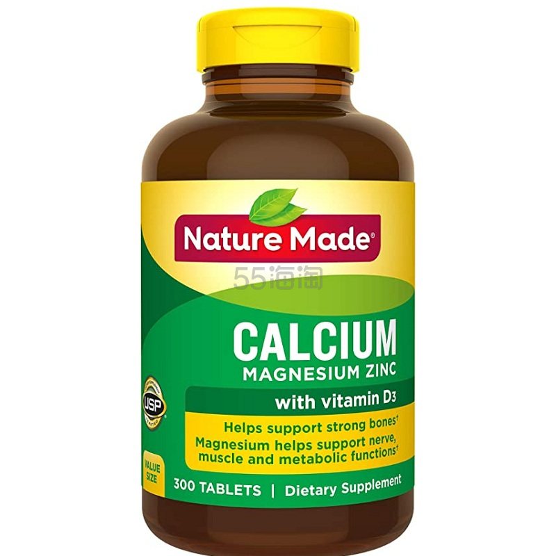 【买1送1+满额8.5折】Nature Made 莱萃美 钙镁锌+维生素D3 300粒