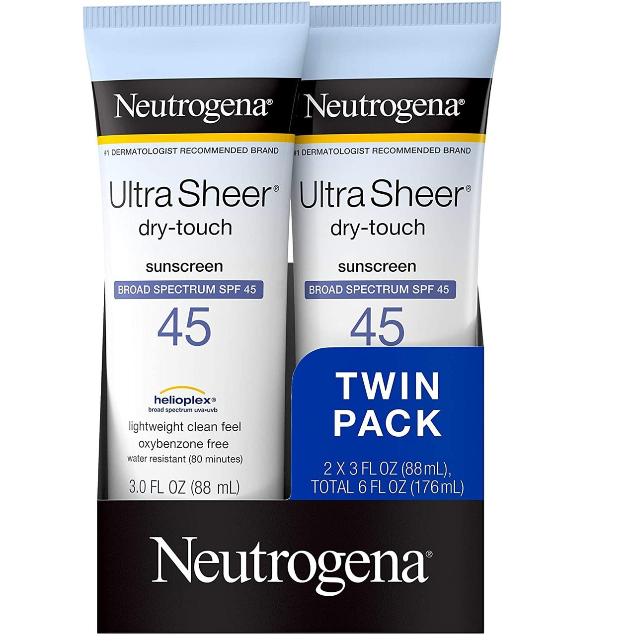 【含税直邮】Neutrogena 露得清 清透*霜 SPF45 2支装