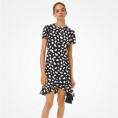 【史低！】Michael Kors 花瓣绉纱荷叶边连衣裙