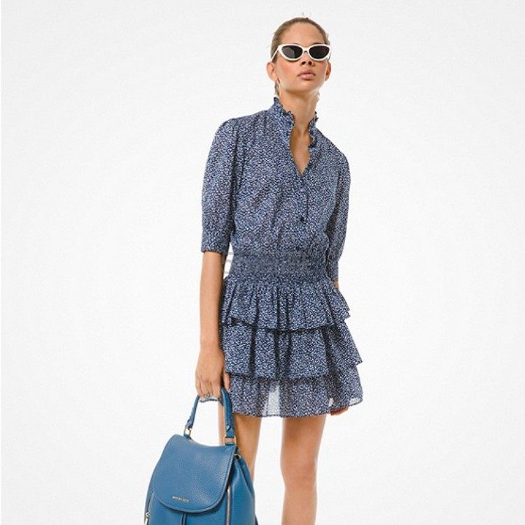 【折上折】Michael Kors 碎花蛋糕连衣裙
