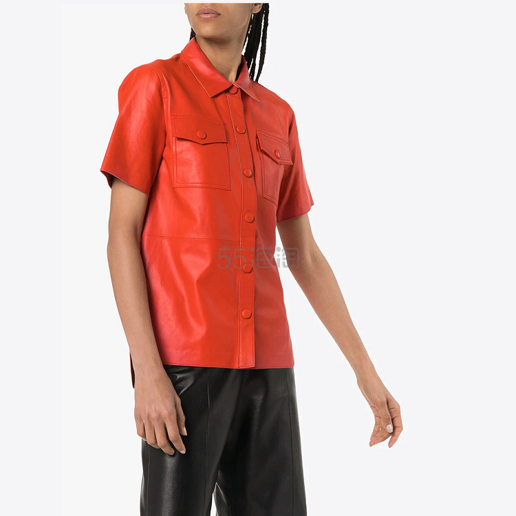 Stand Studio 红色皮衣衬衫短袖