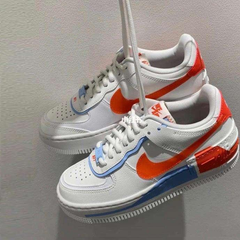 Nike Air Force 1 Shadow 马卡龙红白蓝女士运动鞋