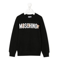 Moschino Kids logo印花套头衫