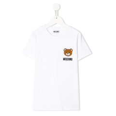 Moschino Kids 泰迪熊刺绣圆领T恤
