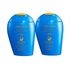 【限时特价】Shiseido 资生堂 新艳阳夏臻效水动力*乳液 蓝胖子 SPF50+ 150ml*2瓶