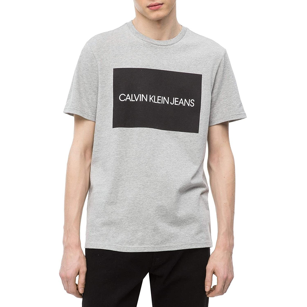 Calvin Klein 男士纯棉T恤 灰色