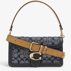 COACH Tabby chambray 牛仔logo印花肩背包