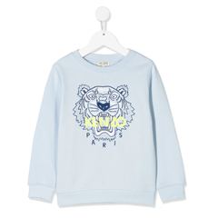 Kenzo Kids logo刺绣套头衫