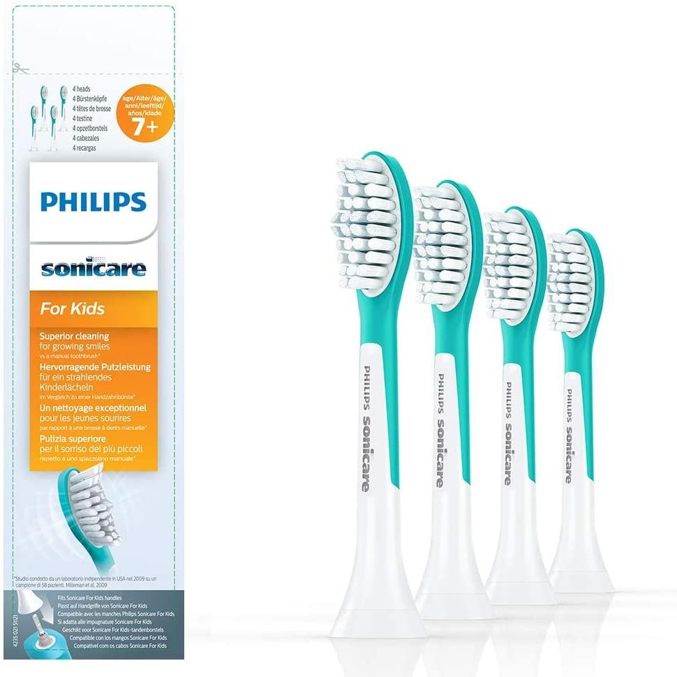 【含税直邮】Philips 飞利浦 Sonicare for Kids 儿童电动牙刷替换刷头 4支装