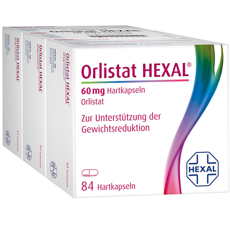 【免邮+下单用码再减6欧】ORLISTAT HEXAL 奥利司他 60 mg 纤体胶囊 3x 84粒/盒