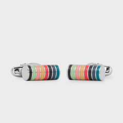 【5折】Paul Smith Cylinder Artist Stripe 艺术家条纹袖扣