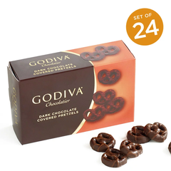 【3件6折】Godiva 歌帝梵 黑巧克力迷你椒盐脆饼 24颗