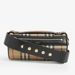 热销王！【库存告急】BURBERRY 复古格纹儿童棉质斜挎包