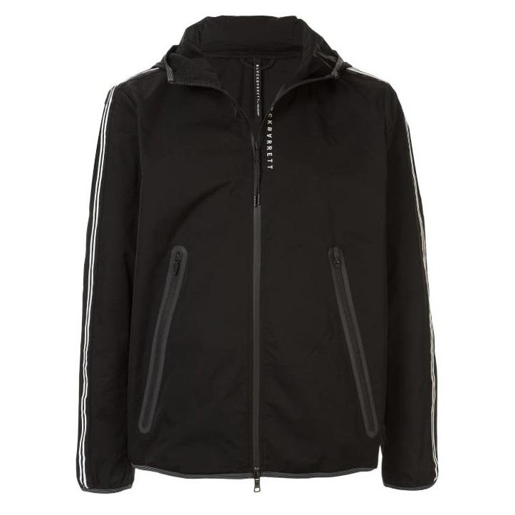 blackbarrettlogo印花连帽夹克