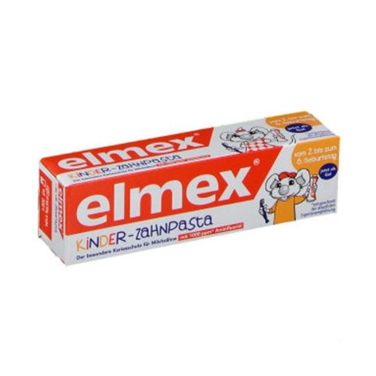 Elmex 易学 德国氟化胺儿童乳牙专用牙膏 可吞咽牙膏 2-6岁 50ml