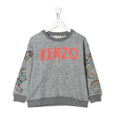 Kenzo Kids logo印花套头衫