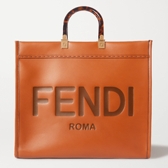 Fendi Sunshine Shopper 品牌标志压花皮革手提包