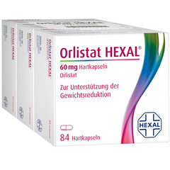 【免邮+下单用码再减6欧】ORLISTAT HEXAL 奥利司他 60 mg *胶囊 3x 84粒/盒