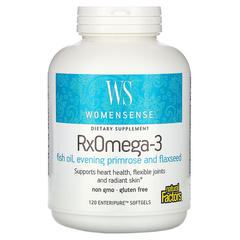 【半价】 Natural Factors WomenSense RxOmega-3 120 粒肠溶软凝胶