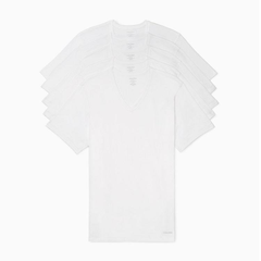 【3组4折】Calvin Klein 棉质经典合身5件套V领T恤