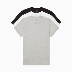 【4组4折】Calvin Klein 棉质经典合身三件套圆领T恤