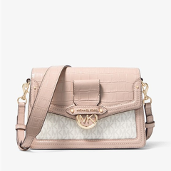 补货！Michael Kors Jessie 中号鳄*纹翻盖老花酒神包