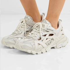 逆向好价！【8.3折】BALENCIAGA Track 2 品牌标志细节金属感网眼橡胶运动鞋