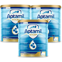 【3罐包邮装】Aptamil 爱他美金装婴幼儿配方奶粉 1段 900g 新旧包装混发