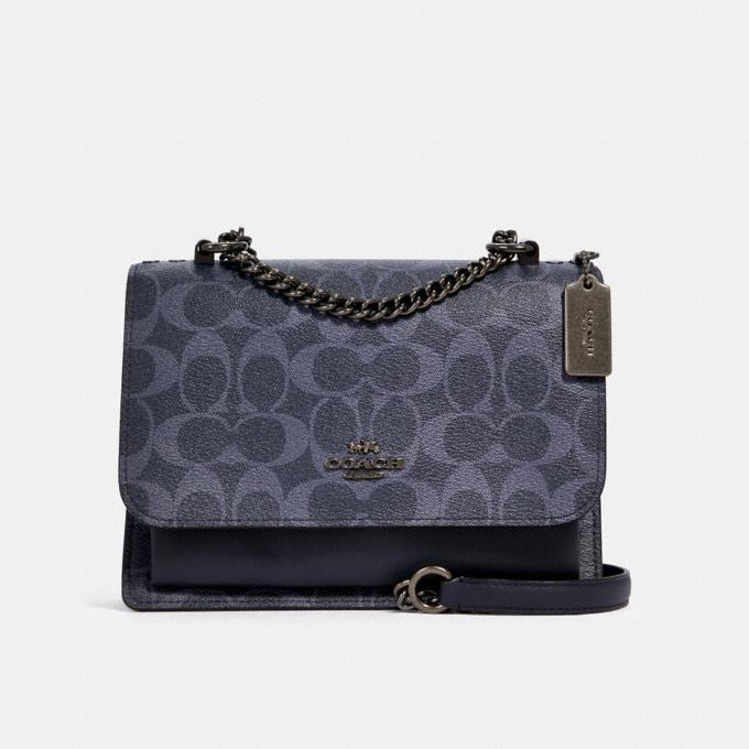 【3折】Coach Outlet: Klare 深蓝色老花风琴包