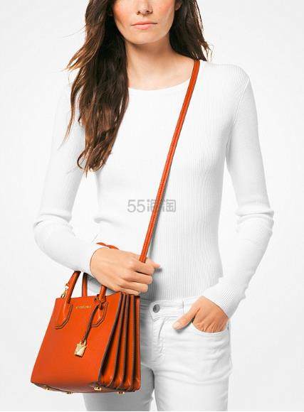 【补货】Michael Kors 官网 Mercer 锁头风琴包 爱马仕橘