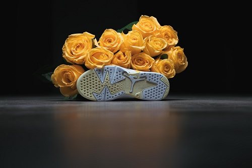 【5姐资讯】乔丹 Air Jordan Retro 6 大童款篮球鞋 花卉黄