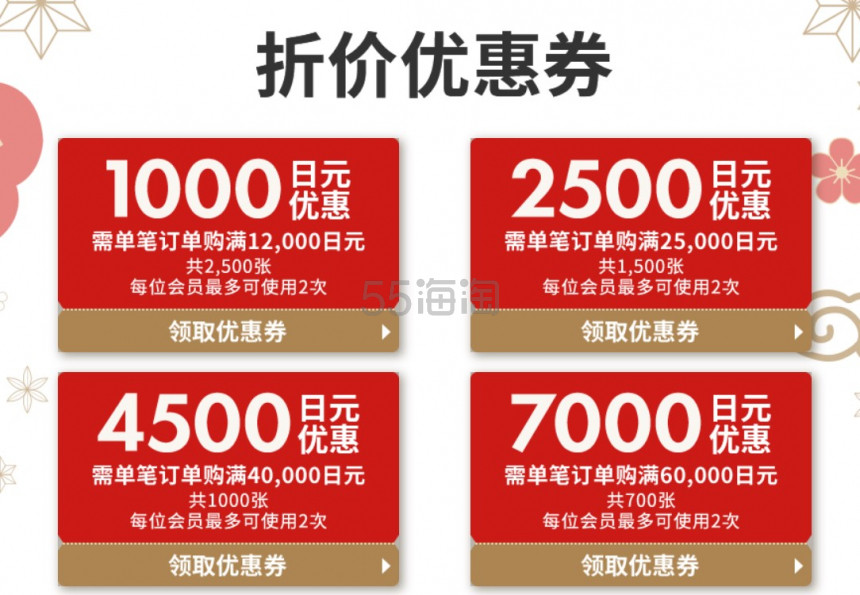 日本乐天国际Rakuten：限量优惠券大放送