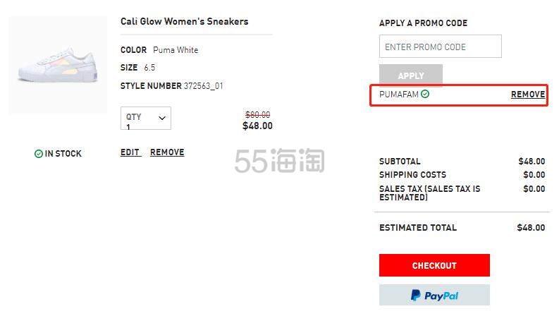 【额外6折】Puma 彪马 Cali Glow 女子板鞋 镭射