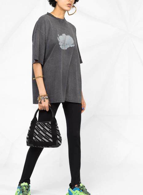 BALENCIAGA Rhino 巴黎世家灰色T恤