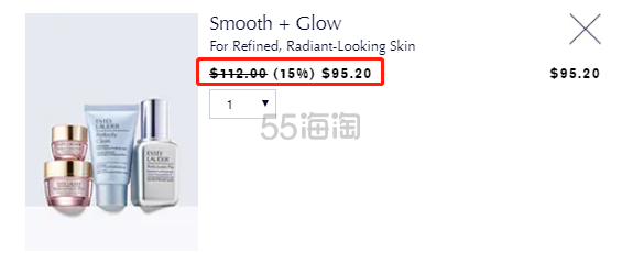 补货！Estee Lauder 雅诗兰黛 Smooth+Glow 套装 价值4