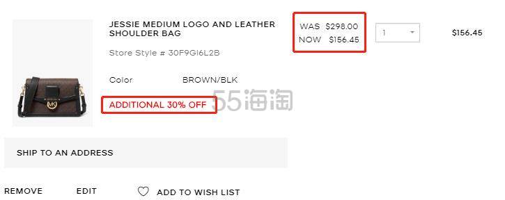 【额外7折】Michael Kors Jessie *斜挎包 中号