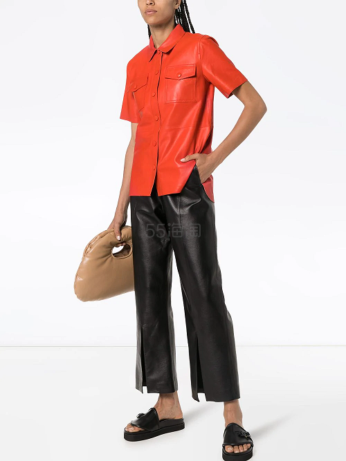 Stand Studio 红色皮衣衬衫短袖