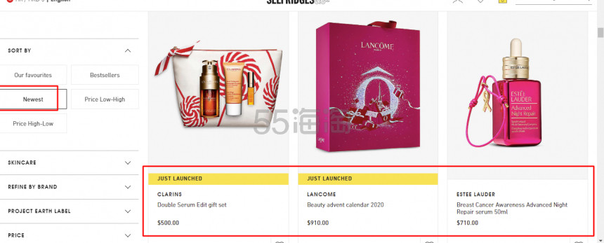 Selfridges US：兰蔻2020圣诞日历＋菁纯超值套装、雅诗兰黛等大牌新品