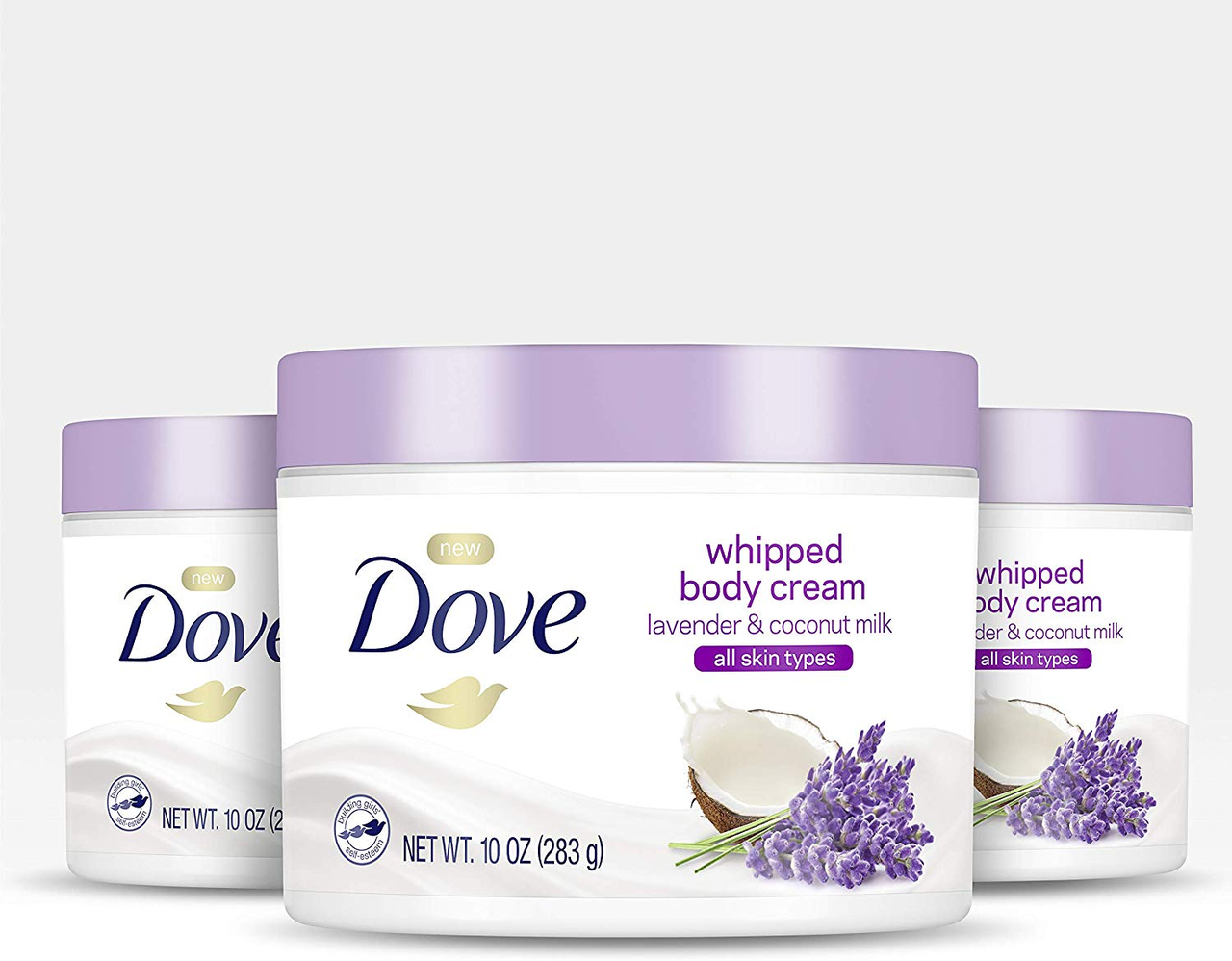【亚马逊海外购】Dove多芬 薰衣草和椰奶冰淇淋身体乳 283g*3罐装