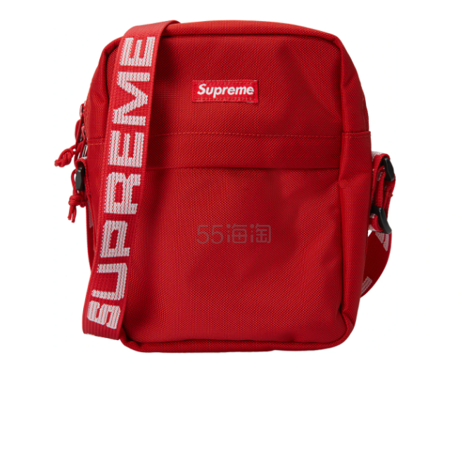 stockx绿叉supremeshoulderbagss18red斜挎包红色